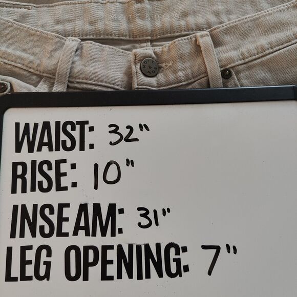 Mott and Bow Slim Jeans Mens 32x31 Tan Beige Stretch Denim - Picture 7 of 7